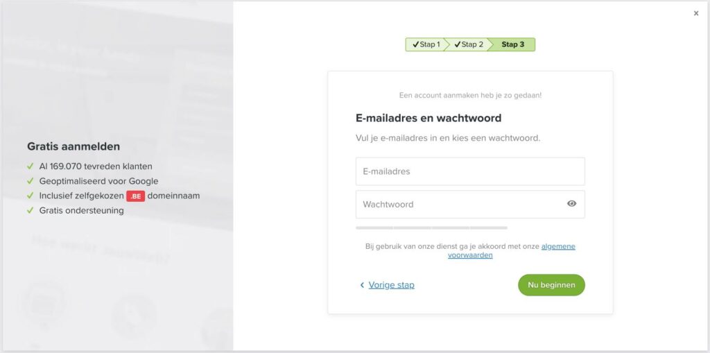 JouwWeb account aanmaken